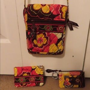 Vera Bradley purse, wallet and change purse bundle